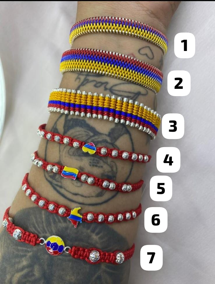 Manilla de Colombia en plata 925 🧵🇨🇴💛💙❤️